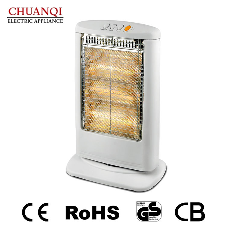 အဝေးထိန်းဖြင့် 1200W 3 Tubes Halogen အပူပေးစက်